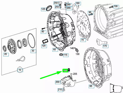 NEW MB C W205 TRANSMISSION OIL PUMP PLAIN COUPLIER A2212707604 ORIGINAL