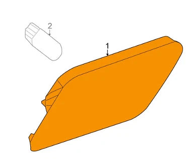 NEW MERCEDES-BENZ E C207 FRONT LEFT SIDE MARKER LIGHT A2078200321 ORIGINAL