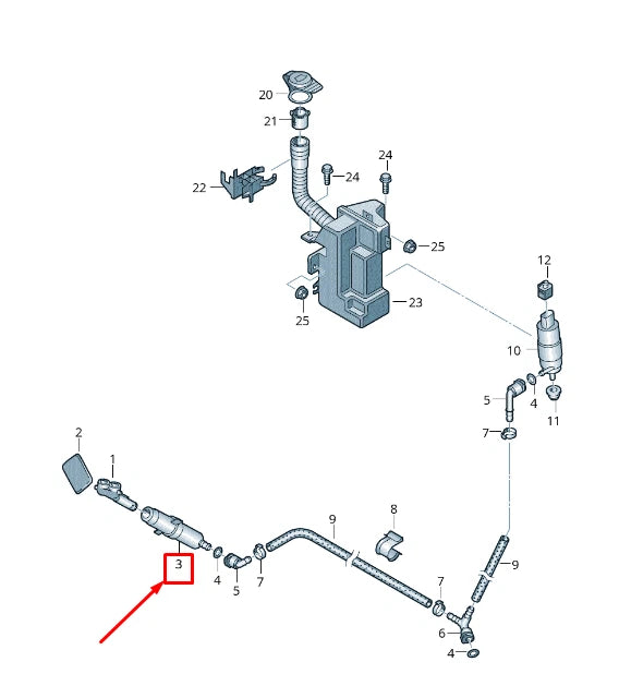 NEW VW TIGUAN 5N FRONT LEFT HEADLIGHT WASHER WIPER NOZZLE 5N0955979