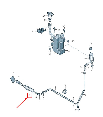 NEW VW TIGUAN 5N FRONT LEFT HEADLIGHT WASHER WIPER NOZZLE 5N0955979