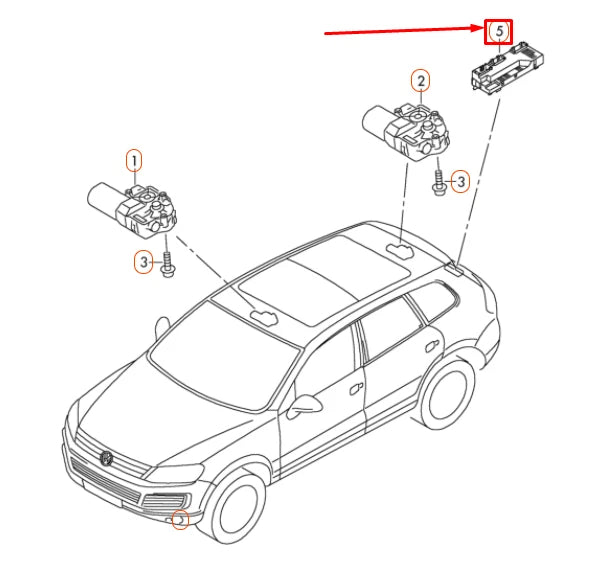 NEW VOLKSWAGEN TOUAREG 7P BOOT LID OPENING CONTROL UNIT 7P6959107C ORIGINAL