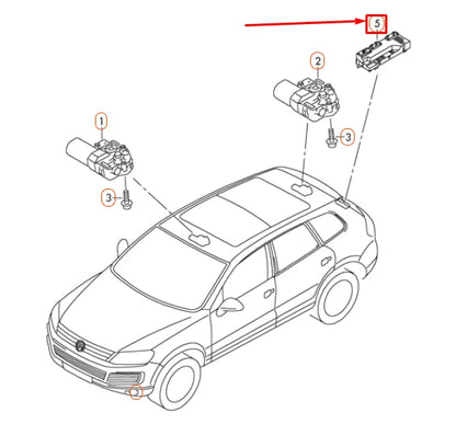NEW VOLKSWAGEN TOUAREG 7P BOOT LID OPENING CONTROL UNIT 7P6959107C ORIGINAL