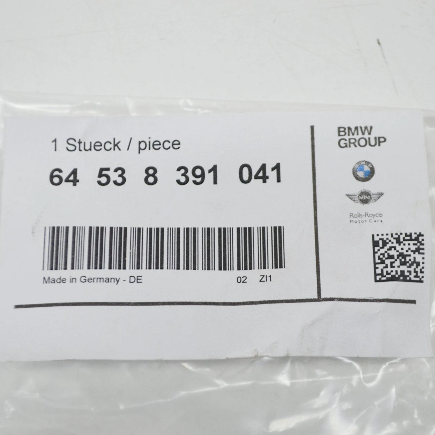 NEW BMW 3 E30 AC CONDENSER DRYER COOLANT PRESSURE HOSE 64538391041 ORIGINAL