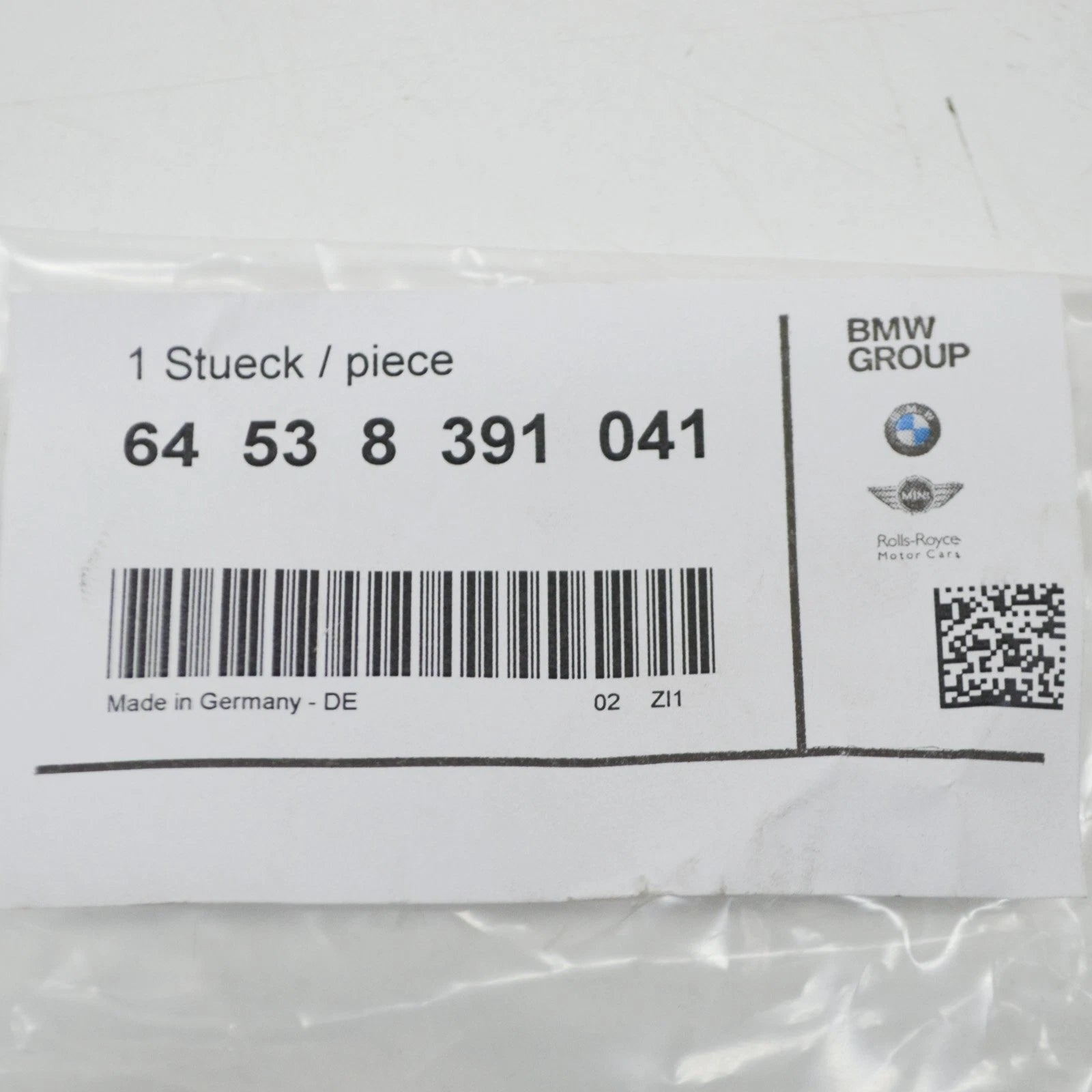 NEW BMW 3 E30 AC CONDENSER DRYER COOLANT PRESSURE HOSE 64538391041 ORIGINAL