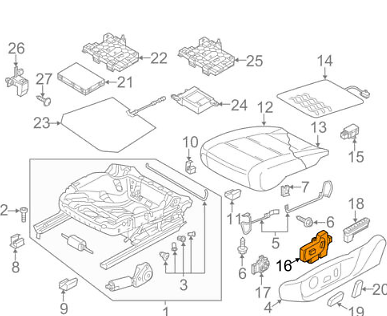 new volkswagen jetta a6 power front left seat adjuster switch 561959747 original