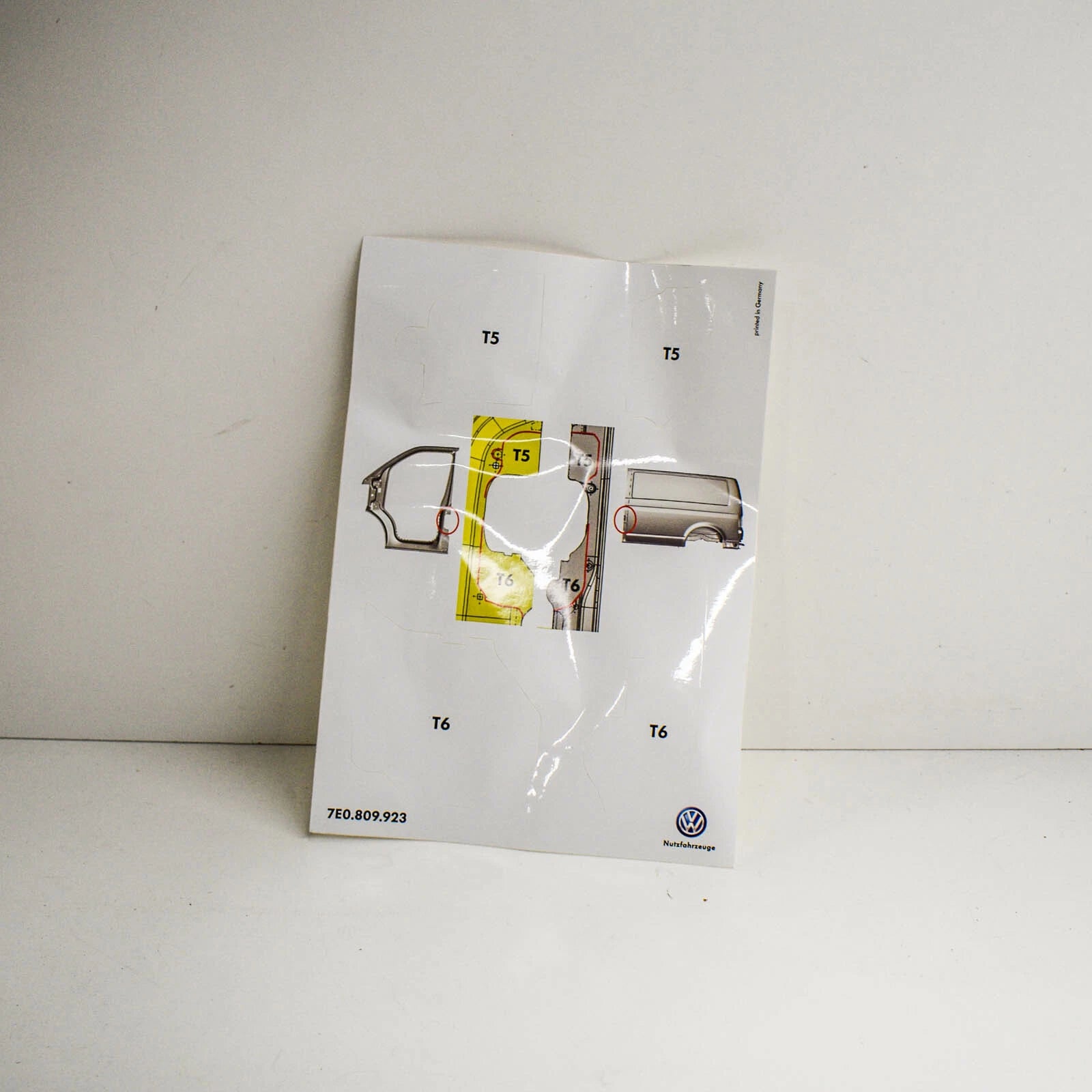 NEW VOLKSWAGEN TRANSPORTER T5 LEFT B PILLAR TEMPLATE 7E0809923 ORIGINAL