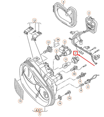 NEW VOLKSWAGEN GOLF MK4 TURN SIGNAL BULB SOCKET 1J0953123B ORIGINAL