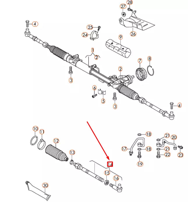 NEW VOLKSWAGEN PHAETON GP4 STEERING TIE TRACK ROD ASSEMBLY 4E0419801E ORIGINAL