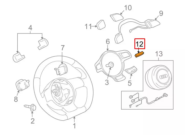 NEW AUDI S LINE BADGE EMBLEM FOR STEERING WHEEL 4F0419685