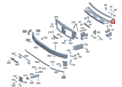 NEW MB C W206 FRONT CENTRAL TOP RADIATOR SUPPORT A2066201400 ORIGINAL