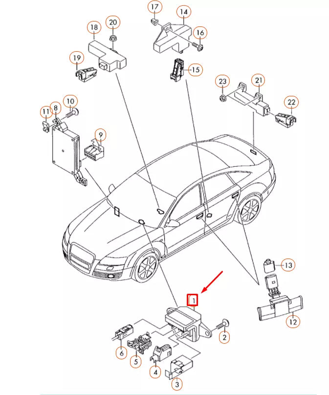 NEW AUDI A6 C6 IGNITION/STARTER SWITCH 4F0910132L ORIGINAL