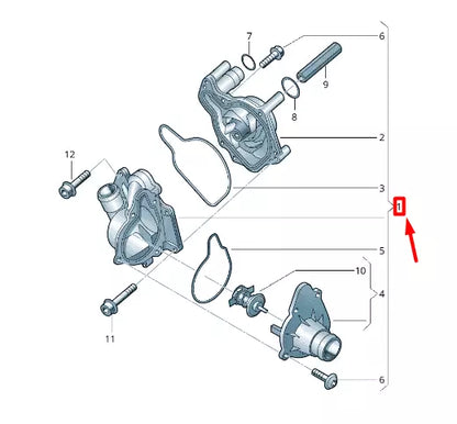 NEW AUDI A8 D4 WATER PUMP 057121011R