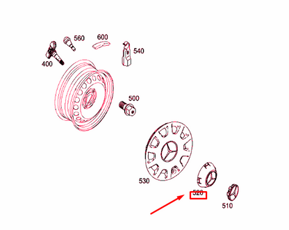 NEW MERCEDES-BENZ CITAN W415 WHEEL HUB COVER A4154002700 ORIGINAL