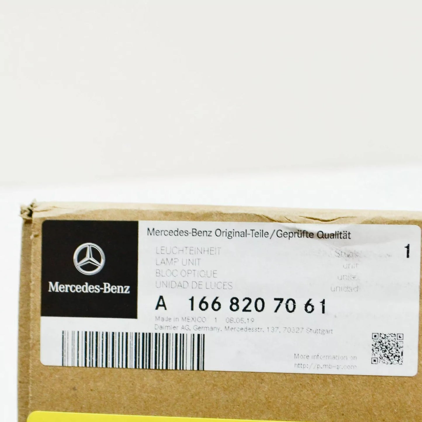 NEW MERCEDES-BENZ GL-CLASS X166 RIGHT HEADLIGHT HALOGEN LHD A1668207061