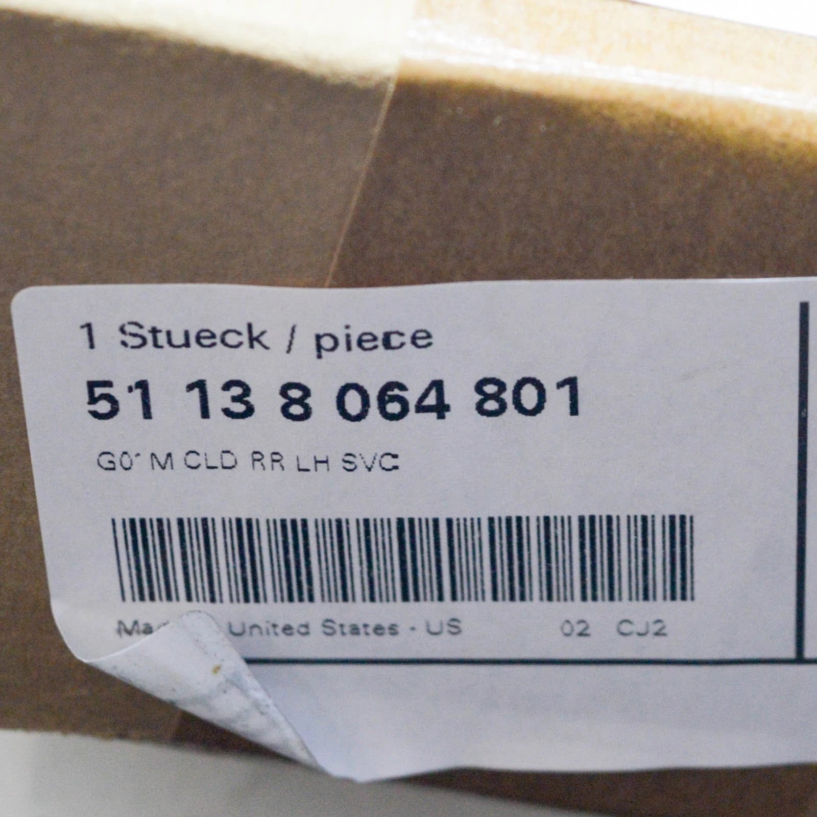 NEW BMW X3 G01 M F97 REAR LEFT DOOR LOWER MOLDING 8064801 51138064801 ORIGINAL