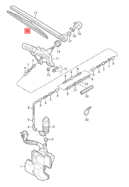 NEW SEAT LEON KL1 FRONT WIPER ARM 5FE95542703C ORIGINAL