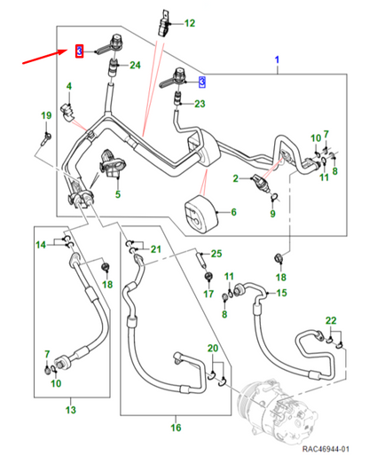 new jaguar e-pace x540 high pressure servicing connection cap j9c7812 original