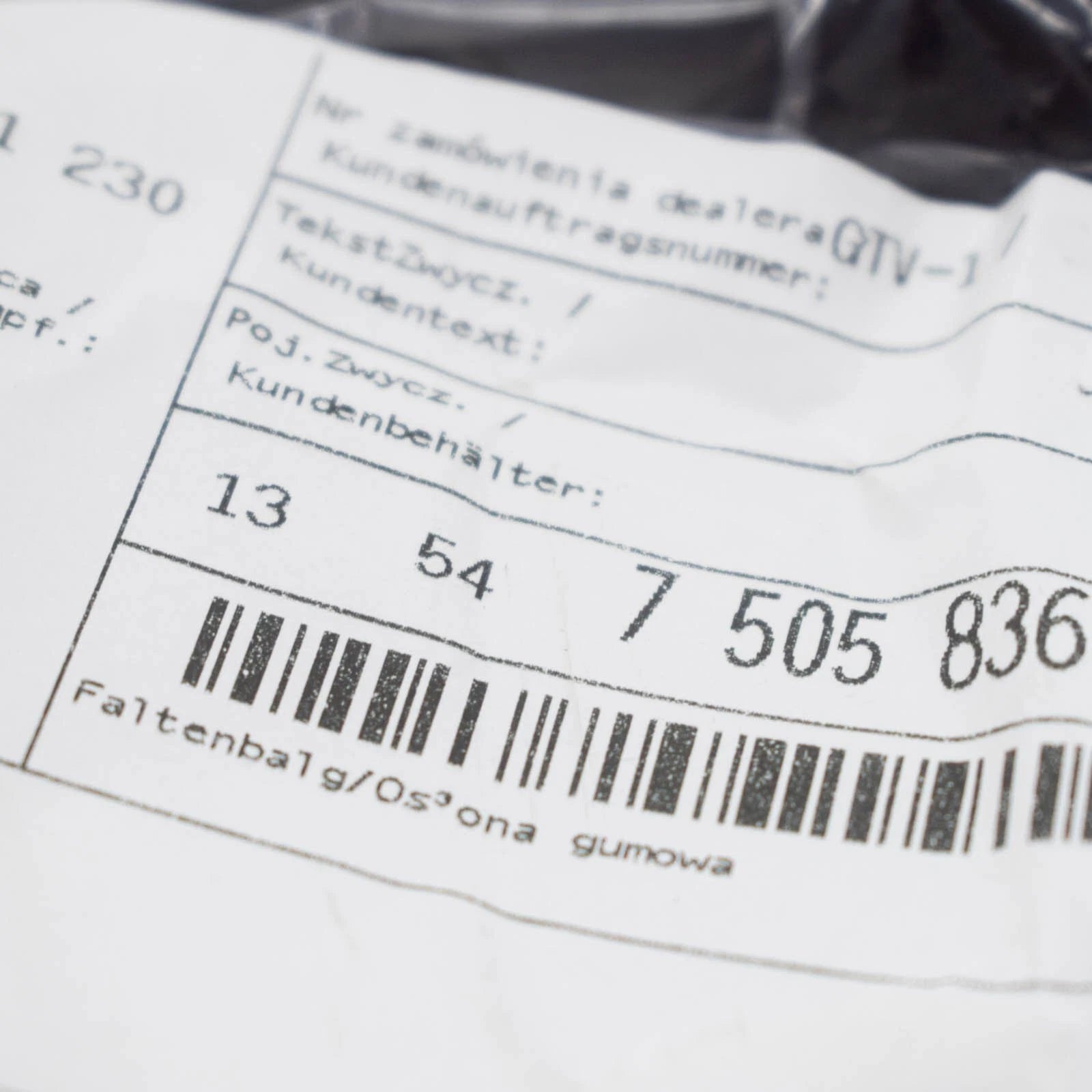 NEW BMW 5 E39 3.0I AIR INTAKE RUBBER HOSE PIPE 13547505836 ORIGINAL