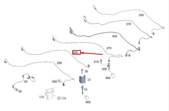new listingmercedes-benz sprinter 907 front abs speed sensor wiring a9075403305