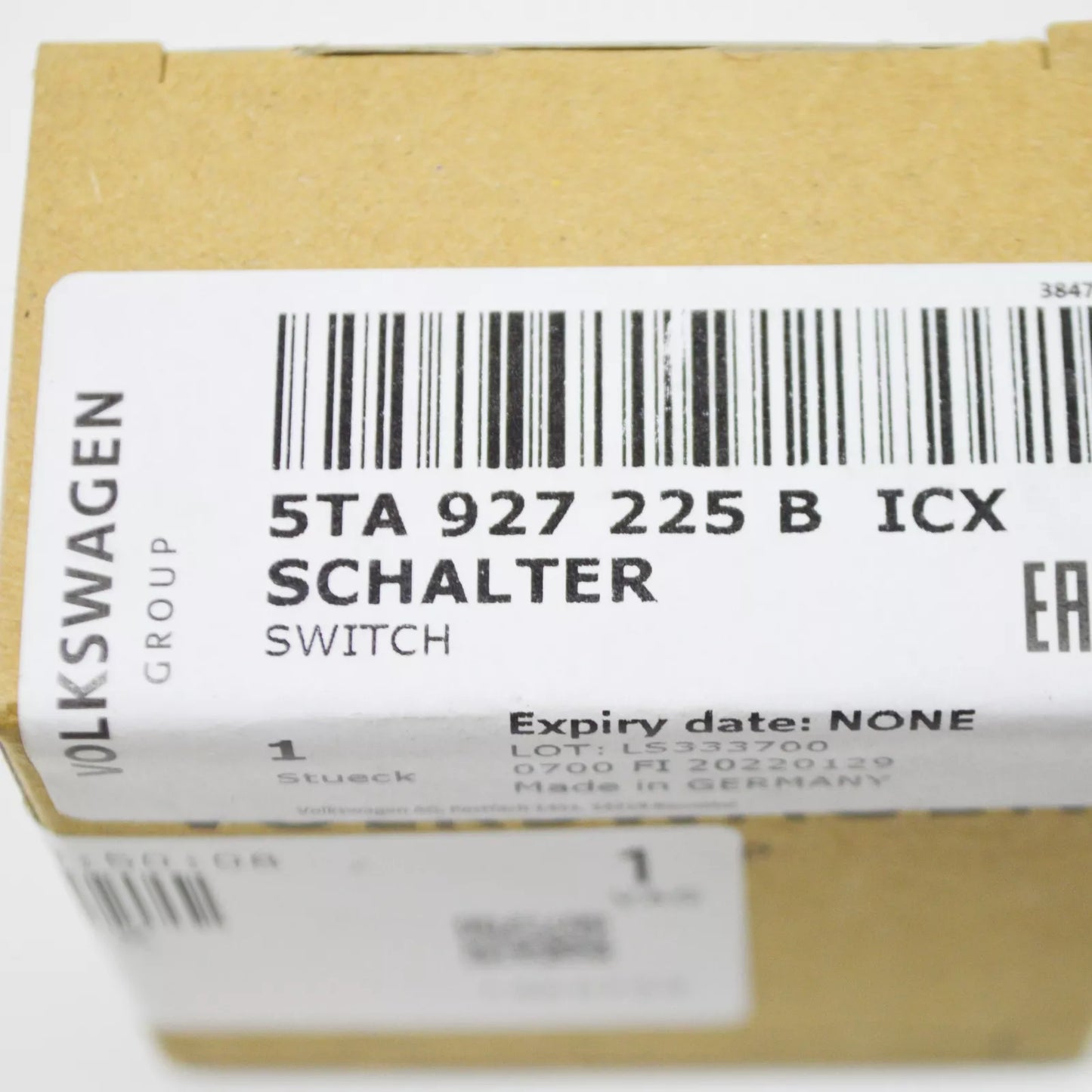 NEW VW TOURAN 5T ELECTROMECHANICAL PARKING BRAKE SWITCH 5TA927225BICX