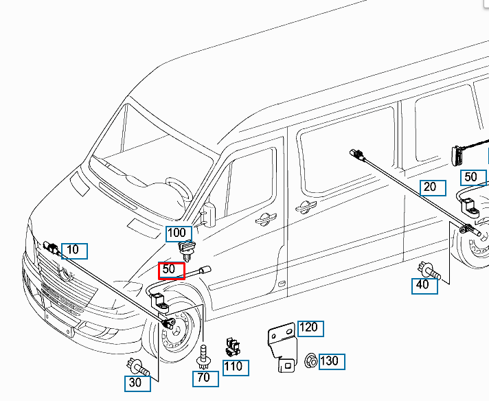NEW MB SPRINTER 906 FRONT BRAKE LINING WEAR INDICATOR A9065400334 ORIGINAL