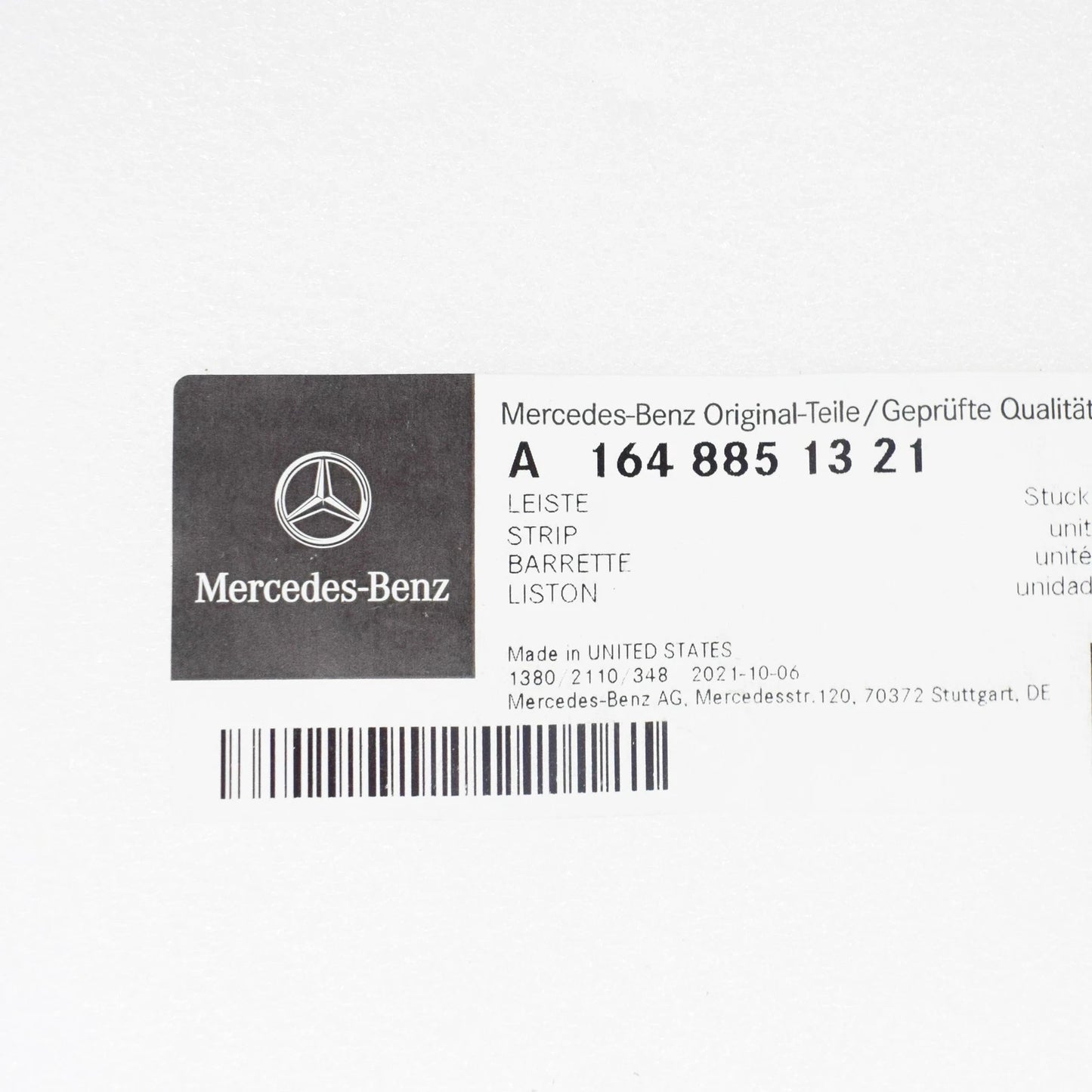 NEW MERCEDES-BENZ GL X164 REAR LEFT BUMPER UPPER TRIM STRIP A1648851321