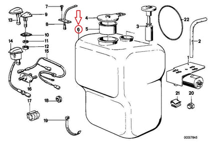 NEW BMW 6 E24 628CSI WINDSHIELD WASHER LIQUID RESERVOIR TANK 61661361987
