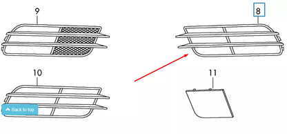 NEW AUDI A6 C7 FRONT BUMPER LEFT GRILLE 4G0807681N9B9 2012 ORIGINAL