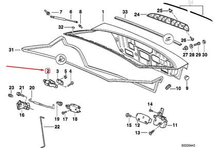 NEW BMW 3 COMPACT E36 TRUNK LID RIGHT HINGE 41628146474 8146474 ORIGINAL