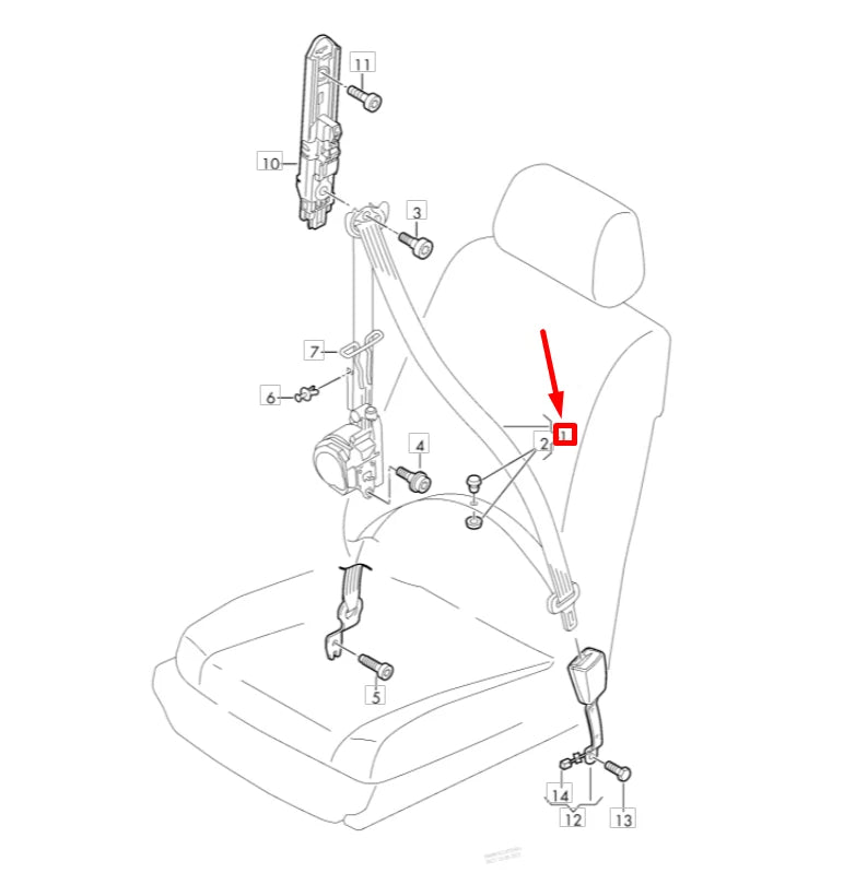 NEW VW JETTA A7 FRONT RIGHT THREE-POINT AUTOMATIC SEAT BELT 17A857706RAA
