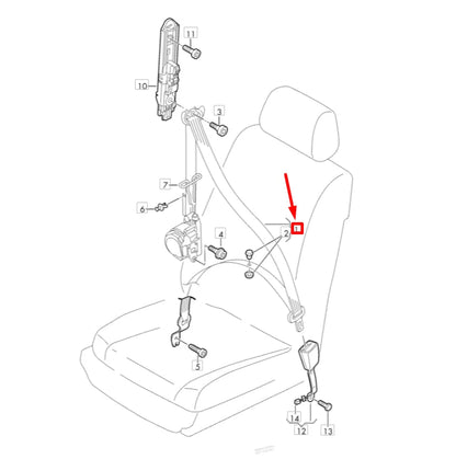NEW VW JETTA A7 FRONT RIGHT THREE-POINT AUTOMATIC SEAT BELT 17A857706RAA