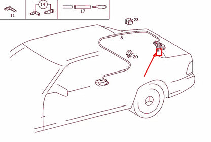 NEW MERCEDES-BENZ S W140 TRUNK LOCK VACUUM ACTUATOR A1408002675 ORIGINAL
