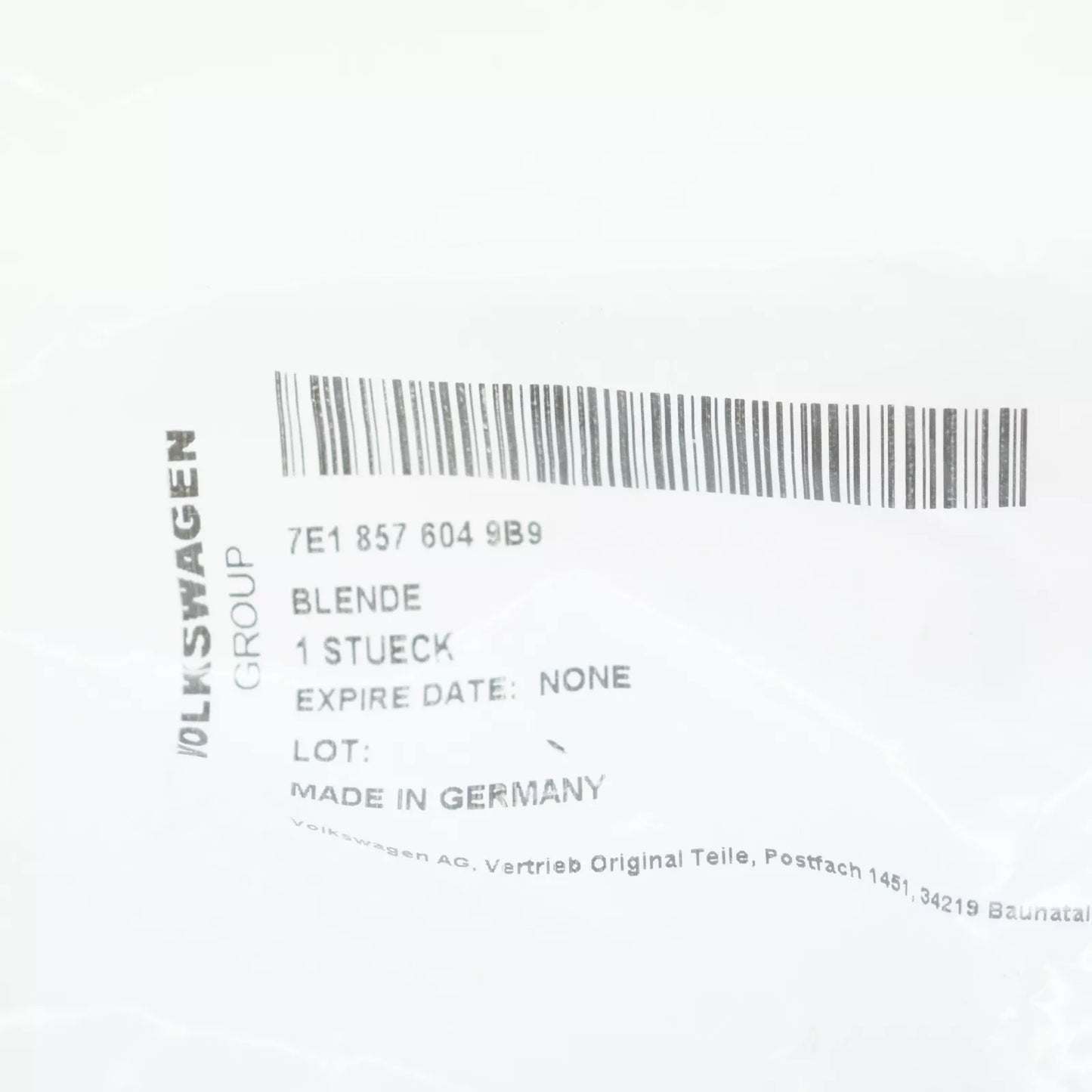 NEW VW CADDY 2K FRONT RIGHT DOOR MIRROR LOWER TRIM LHD 7E18576049B9 ORIGINAL