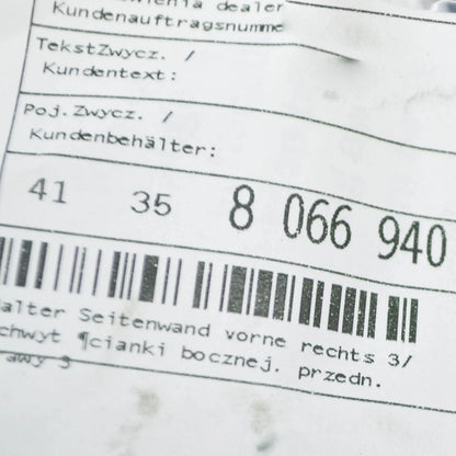 NEW BMW 3 F30 FRONT RIGHT FENDER BRACKET 41358066940 8066940 ORIGINAL