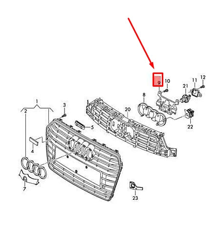 NEW AUDI A6 AVANT C7 FRONT  PARK ASSIST CAMERA BRACKET 4G0853231D