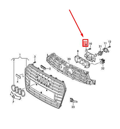 NEW AUDI A6 AVANT C7 FRONT  PARK ASSIST CAMERA BRACKET 4G0853231D