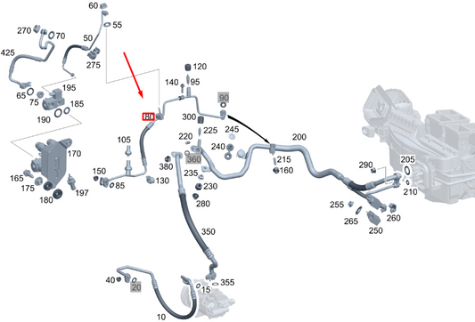 new mercedes-benz gla h247 refrigerant line a1778305001 original