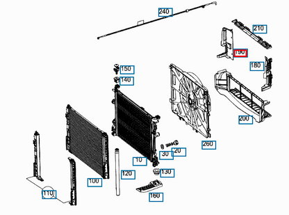 new mercedes benz gla x156 radiator right air duct a1565050730 original