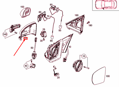 new mercedes-benz c w205 front left mirror cover rhd a09981151009999 original