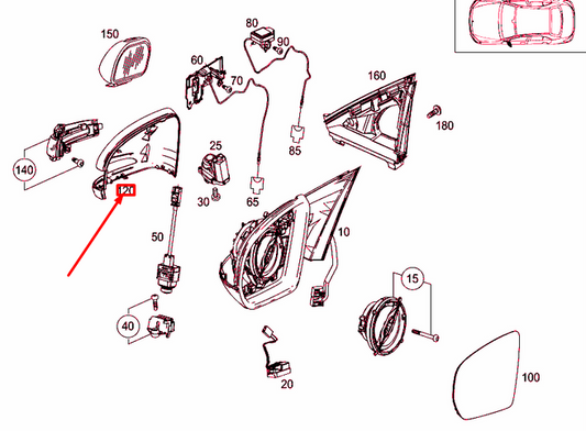 new mercedes-benz c w205 front left mirror cover rhd a09981151009999 original