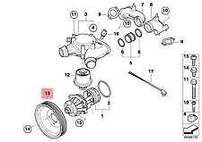 NEW BMW E90 E90N E92 E92N E93 E93N WATER PUMP PULLEY 7838676 11517838676