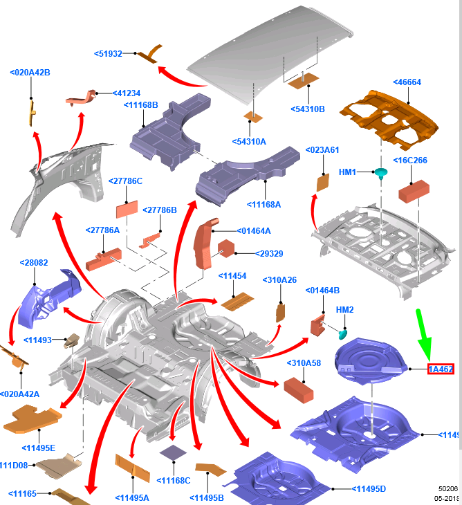 new ford mondeo mk5 spare wheel carrier support 1865773 ds73-012200-aa original