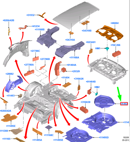 new ford mondeo mk5 spare wheel carrier support 1865773 ds73-012200-aa original