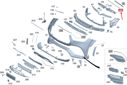 new mb gle w167 front bumper parktronic wiring harness a1675400536 original