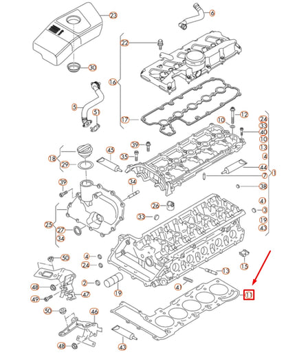 NEW AUDI Q3 RS 8U CYLINDER HEAD GASKET 07K103383L