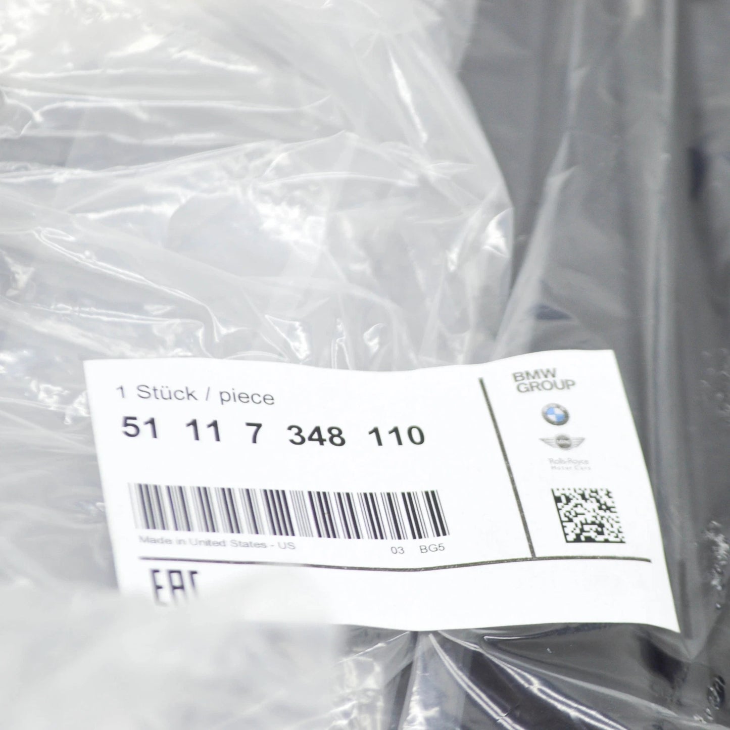 NEW BMW X4 F26 FRONT BUMPER RIGHT GRILLE OPEN GRID 51117348110 ORIGINAL