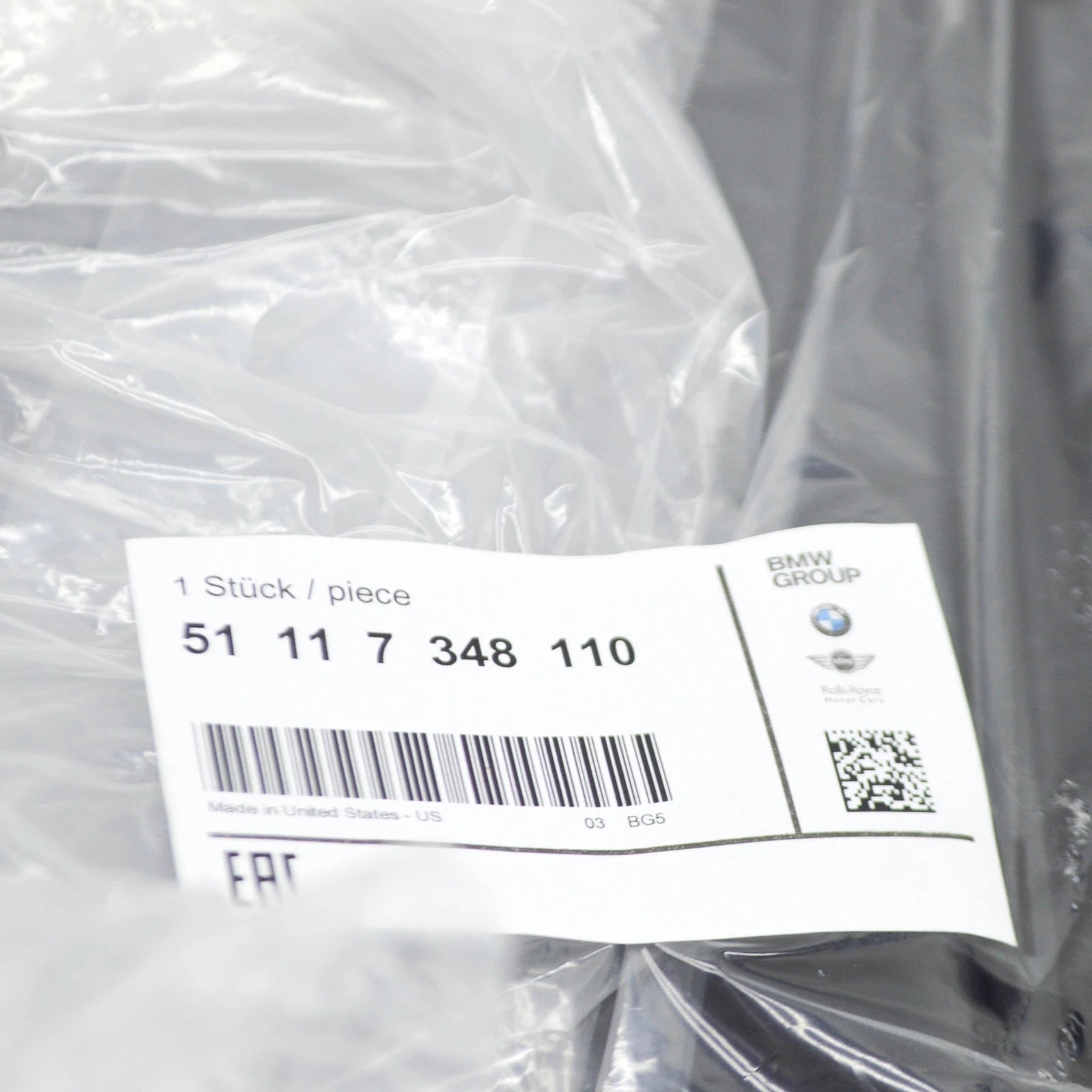 NEW BMW X4 F26 FRONT BUMPER RIGHT GRILLE OPEN GRID 51117348110 ORIGINAL