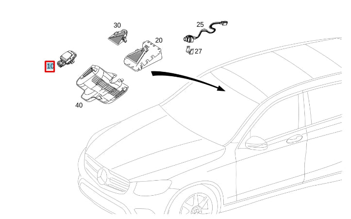 NEW MERCEDES-BENZ GLC COUPE C253 RAIN AND LIGHT SENSOR A2539008107 ORIGINAL