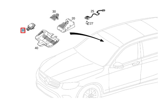 NEW MERCEDES-BENZ GLC COUPE C253 RAIN AND LIGHT SENSOR A2539008107 ORIGINAL