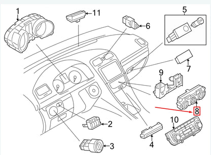 NEW VW JETTA MK6 16 FRONT CLIMATE CONTROL UNIT PANEL 5C0820047DAXSH ORIGINAL